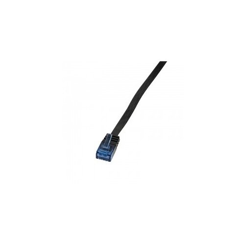 LogiLink Patch Cable płaski CAT5e U-UTP, 0,25m, czarny