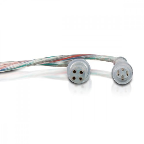 Whitenergy Złączka do taśm LED z kablem | RGB | jednostronna | IP67 | srebrna | 1 szt | 15 cm