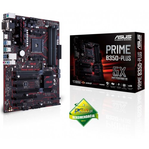 Płyta ASUS PRIME B350-PLUS /AMD B350/SATA3/M.2/USB3.1/PCIe3.0/AM4/ATX