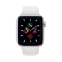 Apple Watch Serii 5 GPS 44mm srebrne aluminium z białym sportowym paskiem S/M i M/L