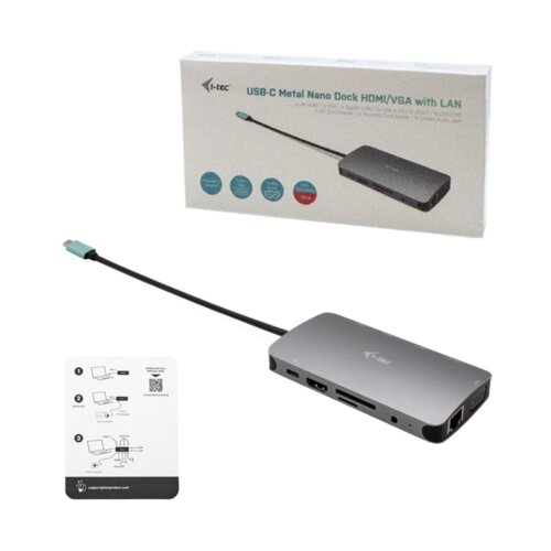 Stacja dokująca I-TEC USB-C HDMI/VGA+PD