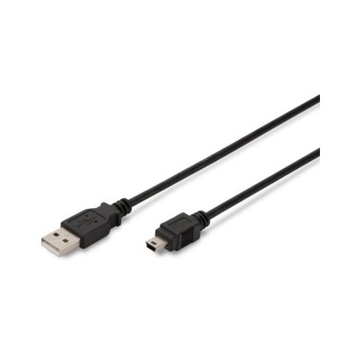 ASSMANN Kabel połączeniowy USB 2.0 HighSpeed "Canon" Typ USB A/miniUSB B (5pin) M/M czarny 3m