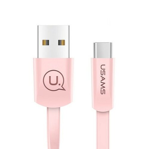 Kabel płaski USAMS U2 US-SJ200 USB-C 1.2 m Różowy