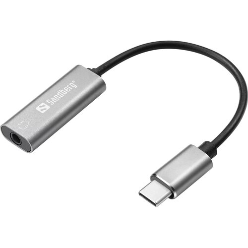 Kabel Sandberg USB-C Audio Adapter szary