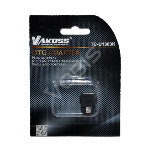 Adapter OTG Vakoss TC-U1303K micro USB - USB M-F czarny