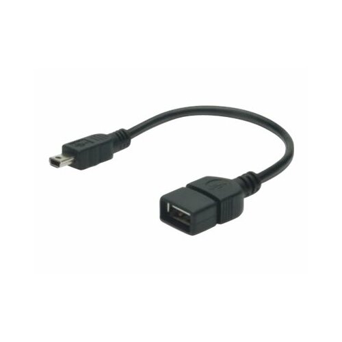 Kabel OTG USB2.0 ASSMANN A/F - miniUSB B/M 0,2m