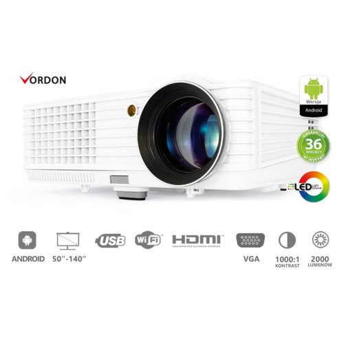 Dignity Projektor multimedialny VORDON LED LP-201-A ( Android )