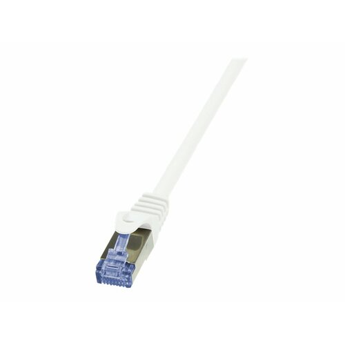 Patchcord LogiLink CQ3011S Cat.6A S/FTP 0,25m biały