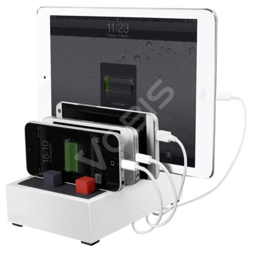 Stacja ładowania 4 USB Audiosonic PB-1726 (Android, iOS, 4xUSB, 2 micro USB w zestawie)