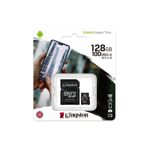 Karta pamięci Kingston Canvas Select Plus SDCS2/128GB + Adapter