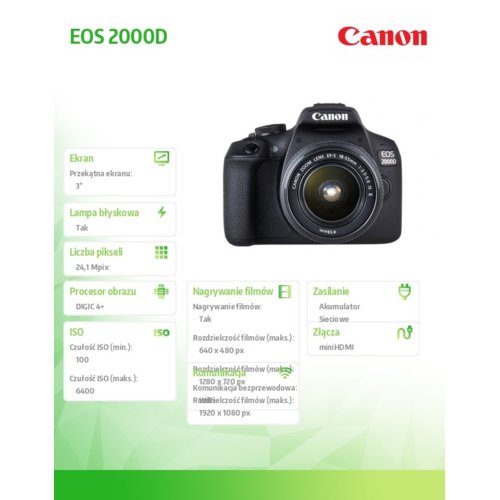 Canon EOS 2000D BK 18-55 EU26