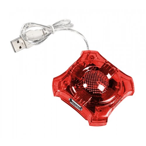 HUB USB 2.0 Esperanza 4 porty "Star" czerwony