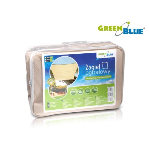 GreenBlue Żagiel ogrodowy UV 5m kwadrat kremowy GB505