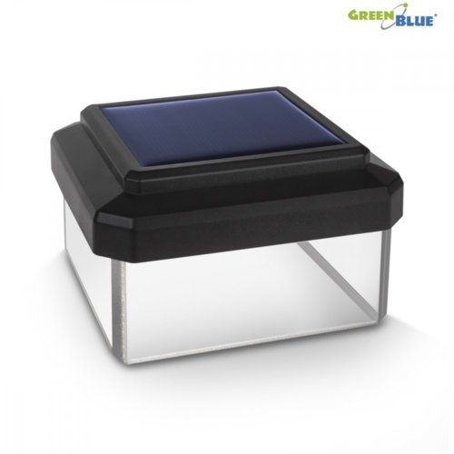 GreenBlue Lampa solarna na słupek LED 80*80 GB127 - daszek kopertowy