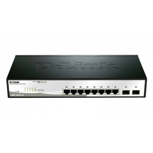 Smart Switch D-Link DGS-1210-10 10port Gbit, 2x SFP Czarny