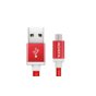 Adata Kabel USB-microUSB 1m Red alu-knit