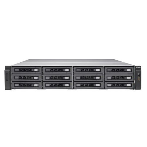 Serwer NAS QNAP TVS-EC1280U-SAS-RP-8GE-R2 (2U HDD 12szt. Pamięć RAM 8GB Intel Xeon E3-1246 v3 3.5 GHz Redundantne zasilanie)