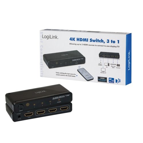 LogiLink Switch 4K HDMI 3 porty