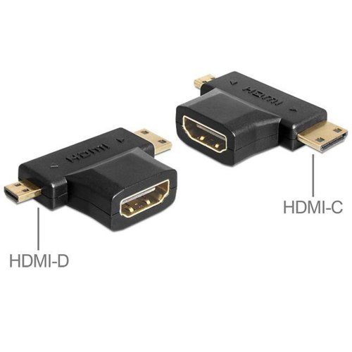 Delock Adapter HDMI-A(F)->HDMI -C+HDMI-D(M)