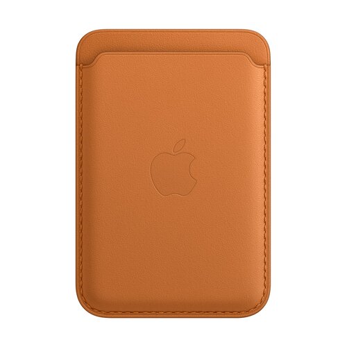 Etui Apple Leather Wallet MagSafe do iPhone Złocisty brąz