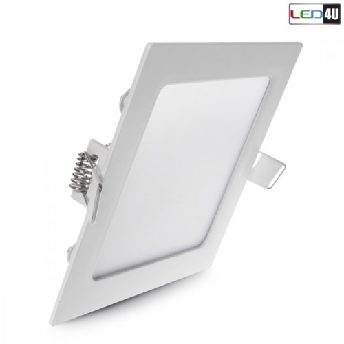 Maclean Panel LED sufitowy podtynkowy slim 12W Natural white 4000-4500K Led4U LD154N 170*170*H20mm