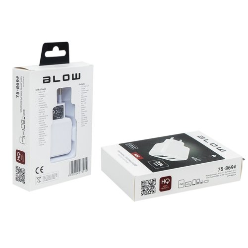 BLOW Ładowarka sieciowa USB x 2 1A/2,1A H21C