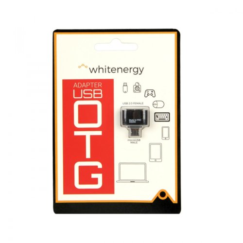 Whitenergy Adapter USB 2.0 OTG Czarny