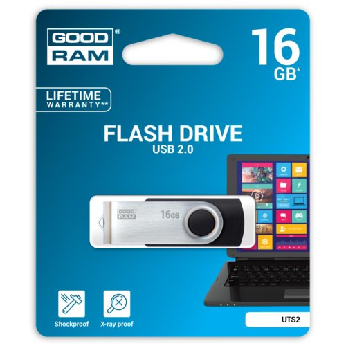 Goodram Flashdrive Twister 16GB USB 2.0 czarny