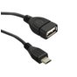 Kabel USB 2.0 Qoltec A żeński / micro USB Męski | 0,2m