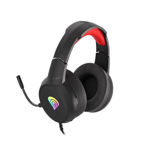 Słuchawki Genesis Neon 200 RGB Czarno-Czerwone