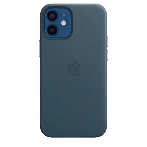 Etui iPhone 12 mini Skórzane z funkcją MagSafe Bałtycki błękit