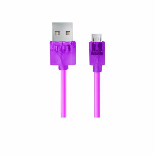 Kabel USB Esperanza EB185V Micro USB A-B 1,5m transparentny fioletowy