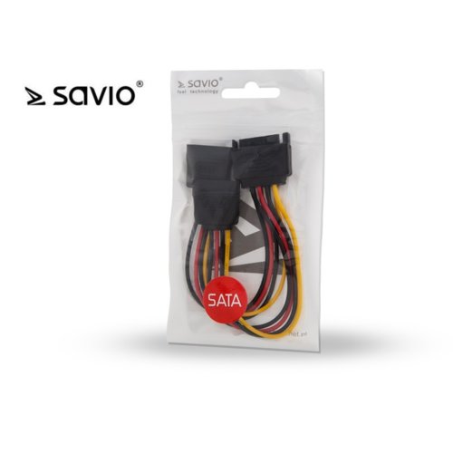 Kabel zasilający SAVIO AK-17 SATA 15 pin M - 2xSATA 15 pin F