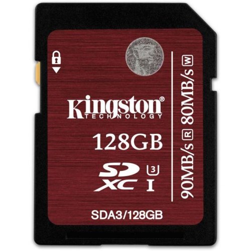 Kingston SDXC 128GB Class10 UHS-S U3 Card 90/80 MB/s