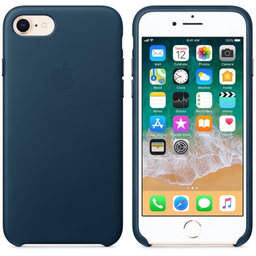 Apple iPhone 8 / 7 Leather Case MQHF2ZM/A - Cosmos Blue