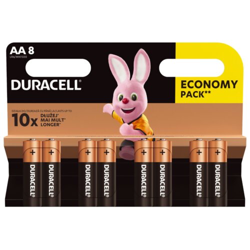 Baterie alkaliczne Duracell (AA x 8)