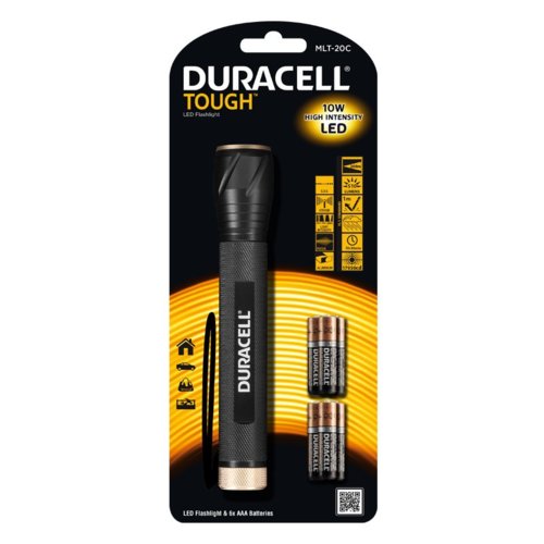 Duracell Latarka LED TOUGH MLT-20C, wodoodporna +6x AAA