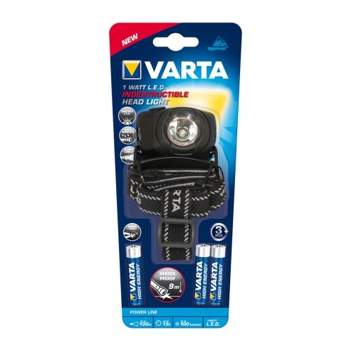 Varta Latarka LED HEAD niezniszczalna 100lm +3xAAA