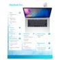 Laptop MacBook Pro 15 Touch Bar, i7 2.2GHz 6-core/16GB/256GB SSD/Radeon Pro 555X 4GB - Silver