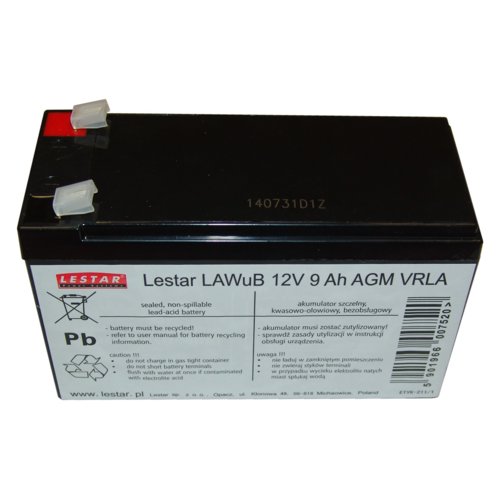 Żelowy akumulator wymienny Lestar LAWuB 12V 9Ah AGM VRLA