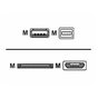 Whitenergy Kabel transmisyjny USB 2.0 uniwersalny USB M - microUSB/iphone4/iphone5/ 100cm czarny