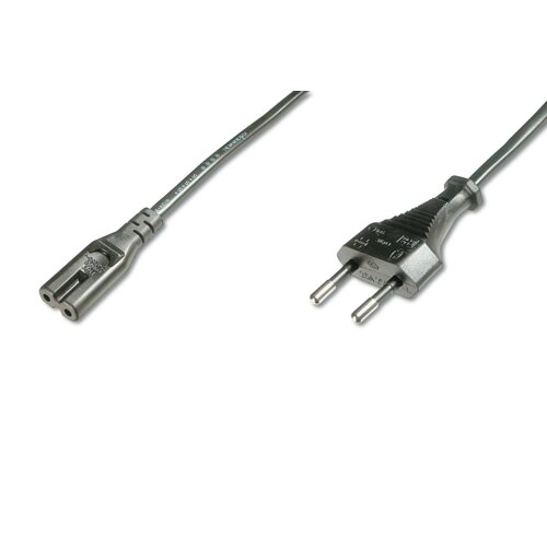 ASSMANN Kabel połączeniowy zasilający Typ Euro (CEE 7/16)/IEC C7, M/Ż    czarny 1,2m