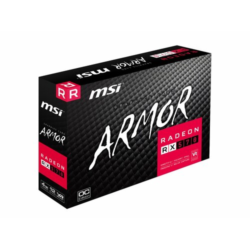 Karta VGA MSI RX 570 OC ARMOR 4GB GDDR5 256bit DVI+HDMI+3xDP PCIe3.0