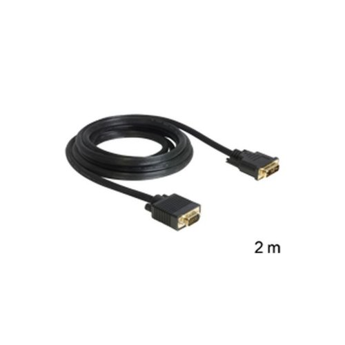 Kabel DVI-I (12+5) M - VGA M 2m Delock