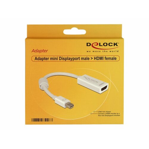 Adapter Delock displayport MINI 1.1->HDMI biały 18cm