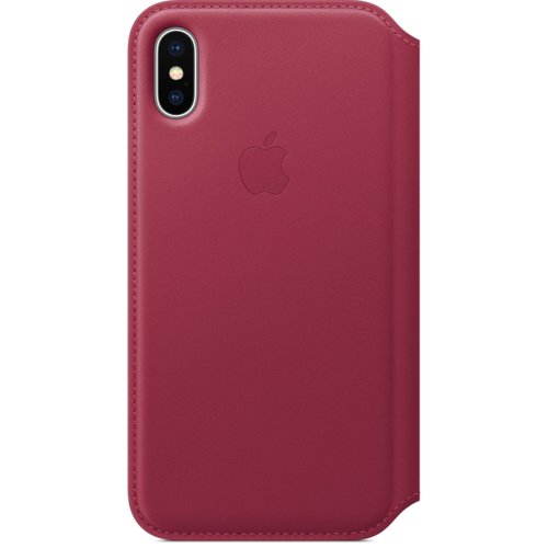 Apple iPhone X Leather Folio MQRX2ZM/A Berry
