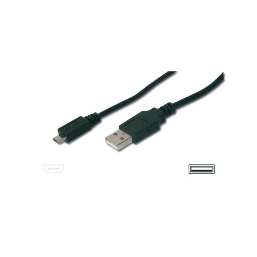 ASSMANN Kabel połączeniowy USB 2.0 HighSpeed Typ USB A/micro USB B M/M czarny 1,8m