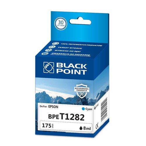 Kartridż atramentowy Black Point BPET1282 niebieski cyan