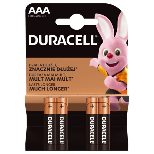 Baterie alkaiczne Duracell Basic AAA/LR03 (x4)