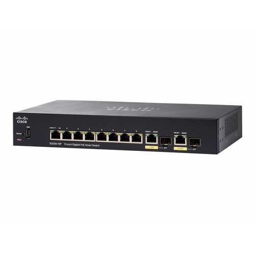 Cisco Przełšcznik SG250-10P 10-port Gigabit PoE